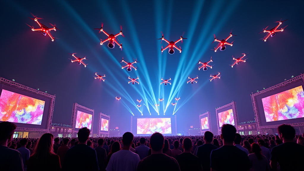 Why are drone shows effective for advertising?